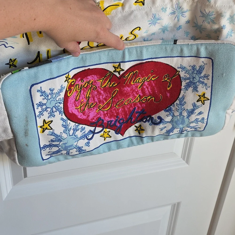 Brighton Festive Snowman Holiday Tote Bag - Picture 3 of 6